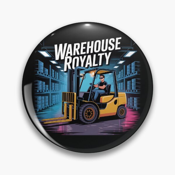 Item preview, Cool Forklift Operator Glowing Warehouse Royalty designed and sold by Fitswear.