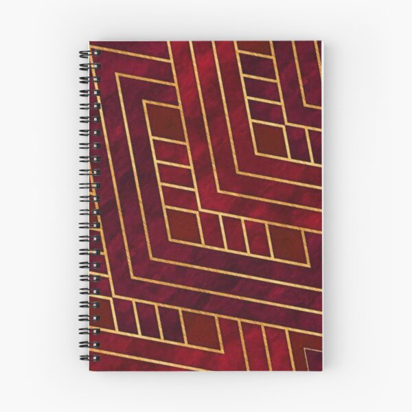 Item preview, Burgundy Red and Gold Tile Design designed and sold by ZedColors.