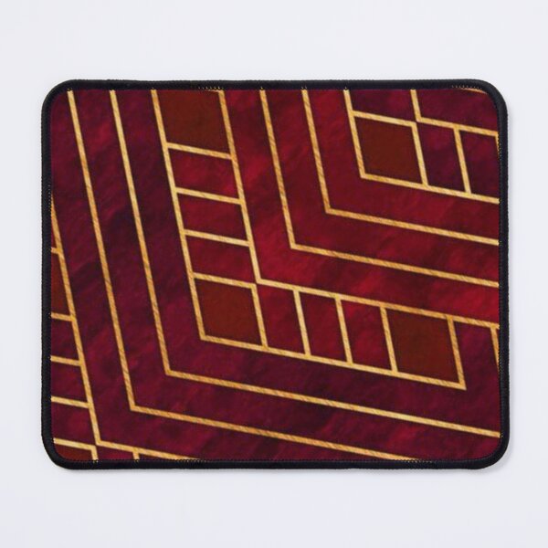 Item preview, Burgundy Red and Gold Tile Design designed and sold by ZedColors.