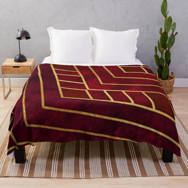 Item preview, Burgundy Red and Gold Tile Design designed and sold by ZedColors.