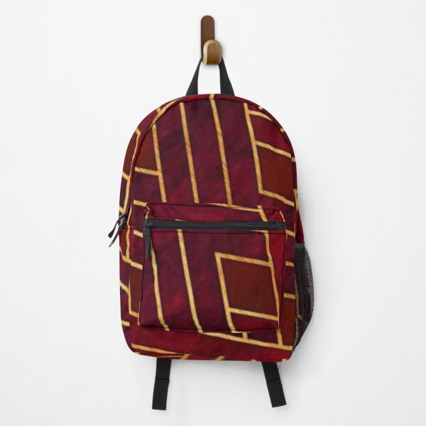Item preview, Burgundy Red and Gold Tile Design designed and sold by ZedColors.