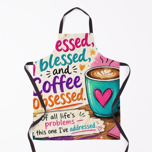 Item preview, Stressed Blessed Coffee Obsessed Funny Quote Colorful Art designed and sold by riki2365.