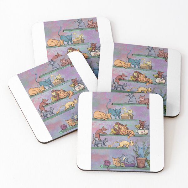 Item preview, Playful Shelf Cats designed and sold by colorfulglee.