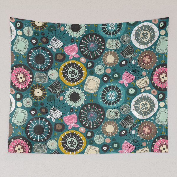 Item preview, blooms teal designed and sold by scrummy.