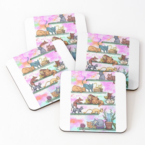 Item preview, Playful Shelf Cats designed and sold by colorfulglee.