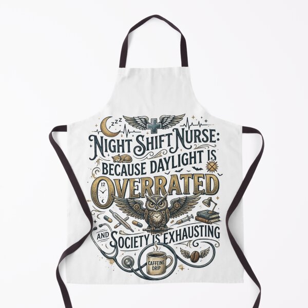 Item preview, Funny Night Shift Nurse Steampunk Owl - Caffeine Drip designed and sold by Digimania4You.