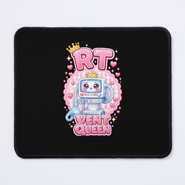 Item preview, Cute Kawaii Robot Ventilator Mascot Respiratory Therapist RT Queen Checkerboard Coquette Respiratory Care Week Gift Design designed and sold by ClinicalHubs.