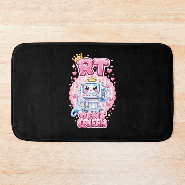 Item preview, Cute Kawaii Robot Ventilator Mascot Respiratory Therapist RT Queen Checkerboard Coquette Respiratory Care Week Gift Design designed and sold by ClinicalHubs.