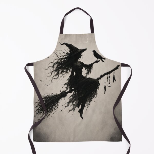 Item preview, Flying Raven Witch Silhouette | Fantasy Art designed and sold by WhimsyWink.