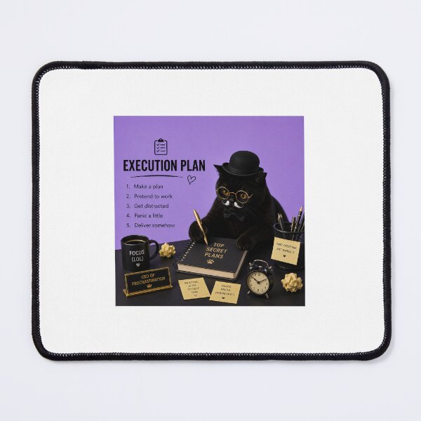 Item preview, Execution Plan Productivity Cat designed and sold by LovelyCatGalaxy.