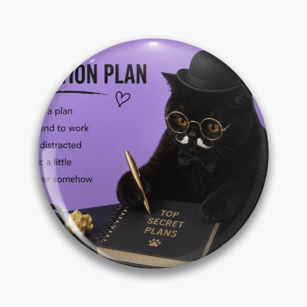 Item preview, Execution Plan Productivity Cat designed and sold by LovelyCatGalaxy.