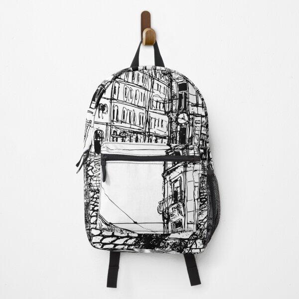 Item preview, Schiefe Ecke Schwarzweiß – Dresden Neustadt 01099 designed and sold by UMA Urban Sketch.