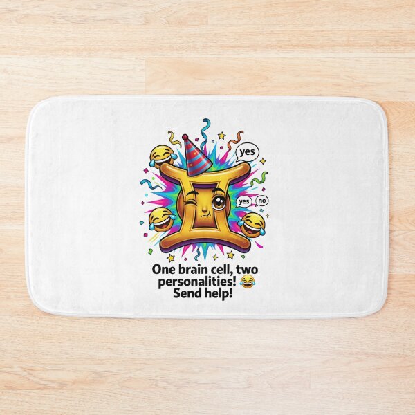 Item preview, Gemini One Brain Cell Two Personalities Funny Sticker designed and sold by Zodiac Celestial Art.