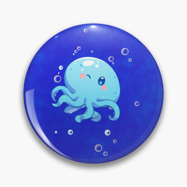 Item preview, Cute Blue Winking Octopus designed and sold by SweetSighren.