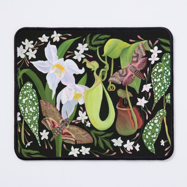 Item preview, Moths and Exotic Flora designed and sold by heidiherreraart.