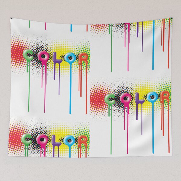 Item preview, Op Art of Color Typography designed and sold by cremedecolor.