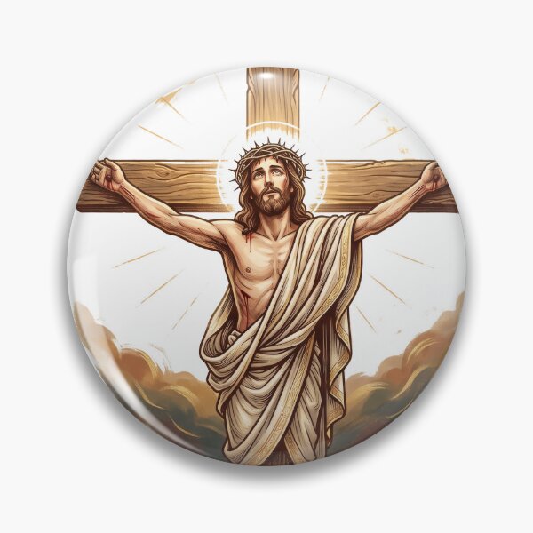 Item preview, Christ on the Cross - Divine Light and Sacred Clouds Christian Art designed and sold by NicoVeithen.