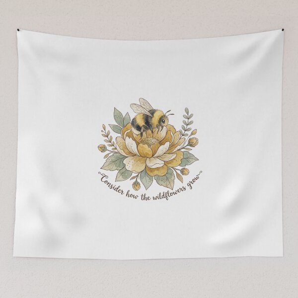 Item preview,  Christian Cottagecore Bumblebee Wildflower Tote Bag Luke 12 Consider the Lilies Faith Gift designed and sold by Small & Beloved.