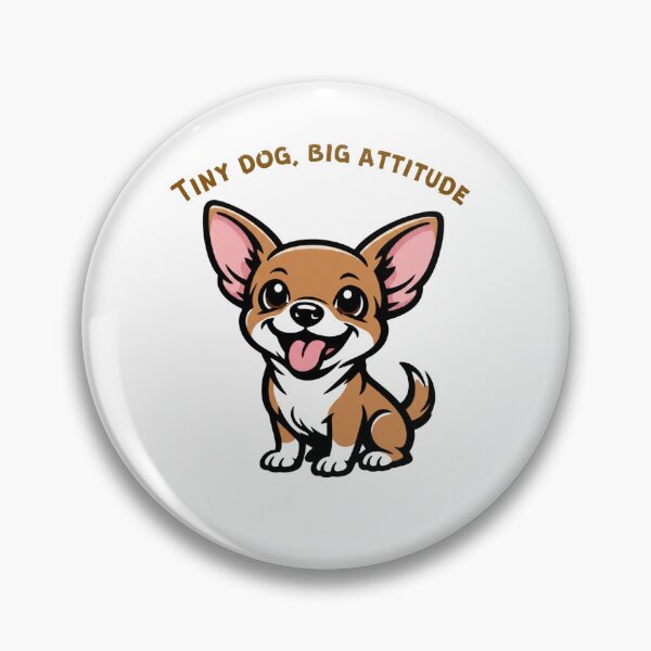Item preview, Tiny Dog Big Attitude — Cute Chihuahua T-Shirt Gift for Dog Lovers designed and sold by Inka Moon Design.