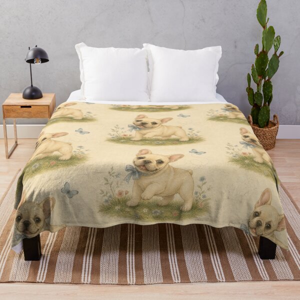 Item preview, French Bulldog Frenchie Dog Floral Baby Nursery Room designed and sold by DogGonePeople.