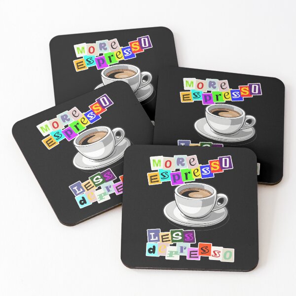 Item preview, More Espresso, Less Depresso Text Art designed and sold by Museum Of Non-Existing Art.