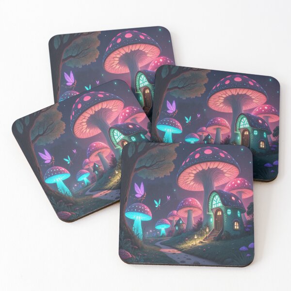 Item preview, Neon Mushroom Village designed and sold by Sprklebrand.