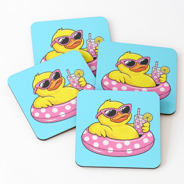 Item preview, Cool Duck Pool Float Summer Graphic – Retro Pink Vacation Vibes Design designed and sold by TheStephanieRome.