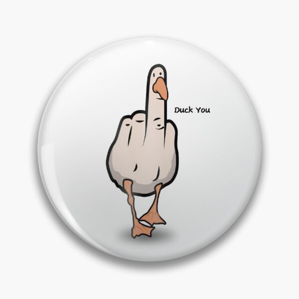 Item preview, Duck You Funny Goose Showing Middle Finger designed and sold by tarzbol.