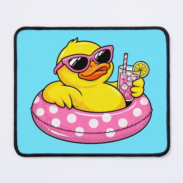 Item preview, Cool Duck Pool Float Summer Graphic – Retro Pink Vacation Vibes Design designed and sold by TheStephanieRome.