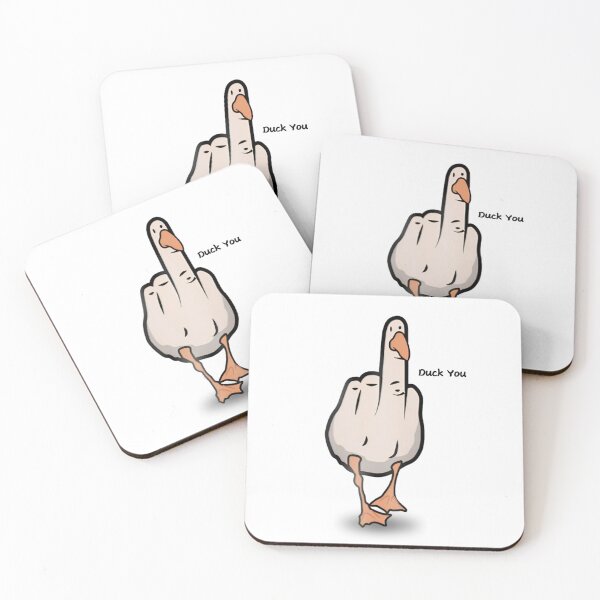 Item preview, Duck You Funny Goose Showing Middle Finger designed and sold by tarzbol.