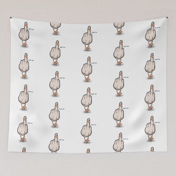 Item preview, Duck You Funny Goose Showing Middle Finger designed and sold by tarzbol.