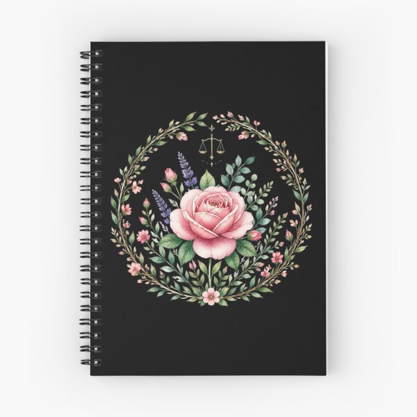Item preview, Libra Celestial Botanical - Pink Rose Floral Wreath designed and sold by MoonSoul Studio.