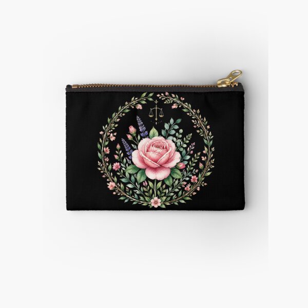 Item preview, Libra Celestial Botanical - Pink Rose Floral Wreath designed and sold by MoonSoul Studio.