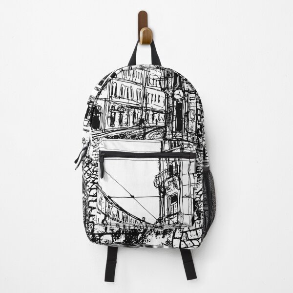 Item preview, Schiefe Ecke Schwarzweiß – Dresden Neustadt 01099 designed and sold by UMA Urban Sketch.