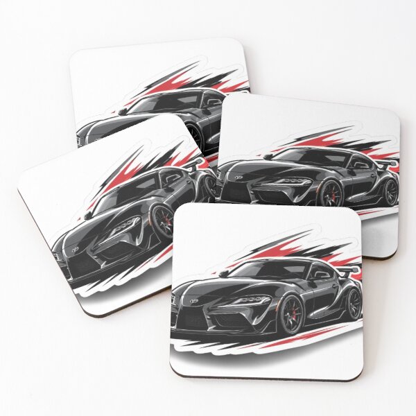 Item preview, Black Toyota Supra Sports Car Sticker designed and sold by AuraAuto.