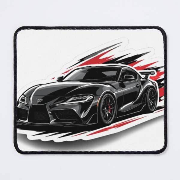 Item preview, Black Toyota Supra Sports Car Sticker designed and sold by AuraAuto.