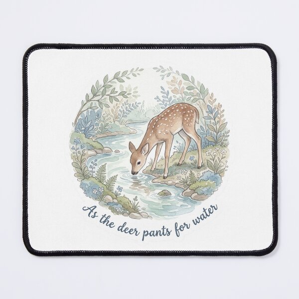 Item preview, Christian Cottagecore Deer Stream Tote Bag Psalm 42 As the Deer Bible Verse Faith Gift designed and sold by Small & Beloved.