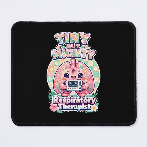 Item preview, Cute Kawaii Lungs Mascot Respiratory Therapist Motivation Design for Respiratory Care Week Nurse Appreciation Gift Pastel Checkerboard Ventilator Monitor POD Art designed and sold by ClinicalHubs.