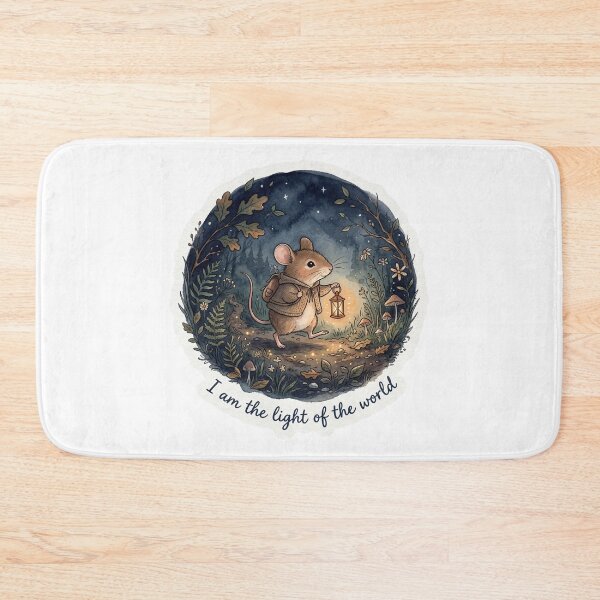 Item preview, Christian Cottagecore Mouse Lantern Tote Bag John 8 Light of the World Bible Verse Faith Gift designed and sold by Small & Beloved.