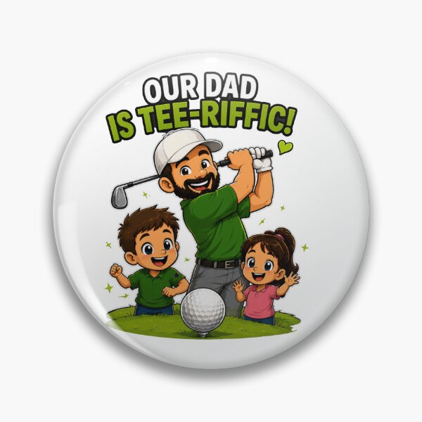 Item preview, Our Dad Is Tee-Riffic Funny Golf Shirt designed and sold by PINK FREE.