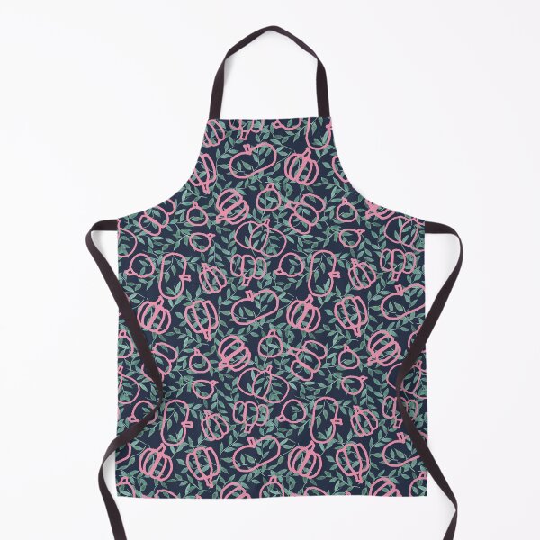 Item preview, Neon Pink Pumpkin Patch over Dark Romantic Leafy Vines  designed and sold by FaireWaveArt.