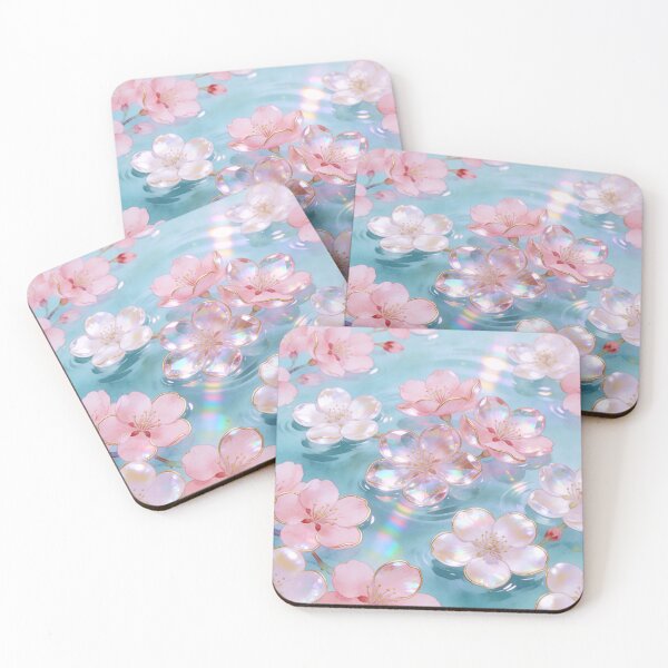 Item preview, Korean Crystal Cherry Blossom Water Pattern Art Print designed and sold by lita-lilith.