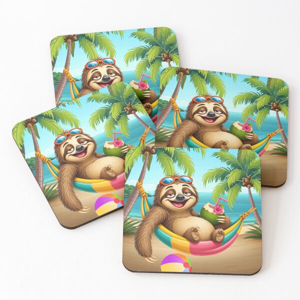 Item preview, SAMMY SLOTH'S IDEA OF A GREAT BEACH DAY designed and sold by Tammera.