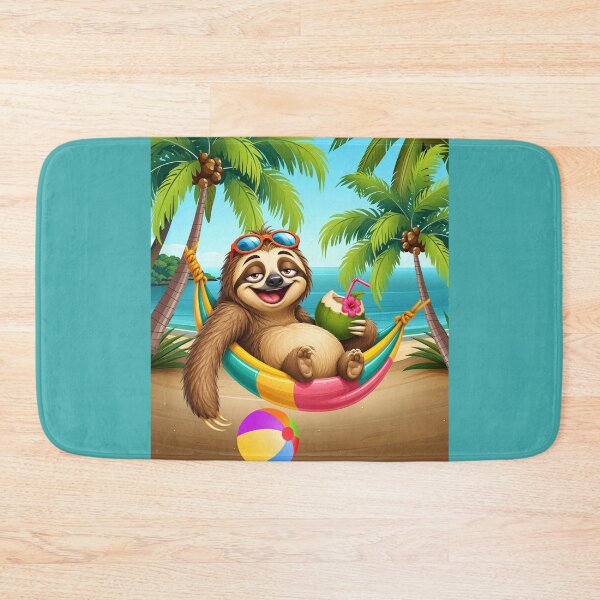 Item preview, SAMMY SLOTH'S IDEA OF A GREAT BEACH DAY designed and sold by Tammera.