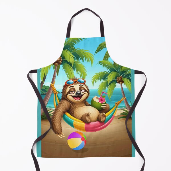Item preview, SAMMY SLOTH'S IDEA OF A GREAT BEACH DAY designed and sold by Tammera.