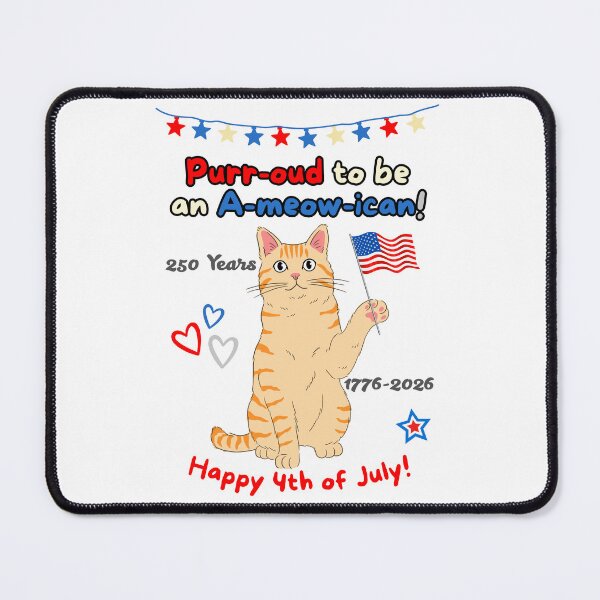 Item preview, 4th of July 250th Purr-oud Orange Cat designed and sold by MYCatStuff.