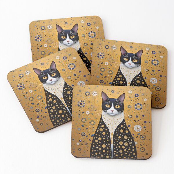 Item preview, Klimt Cat in Flower Garden designed and sold by Vicky Brago-Mitchell®.