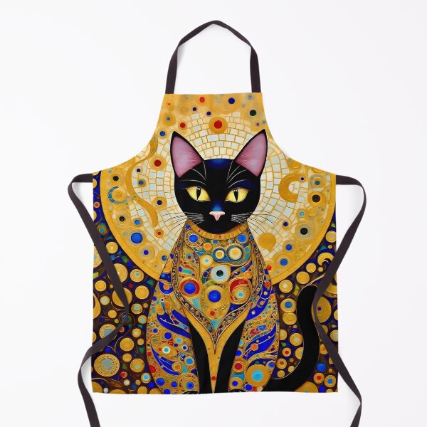 Item preview, Klimt Cat in Blue and Gold designed and sold by Vicky Brago-Mitchell®.