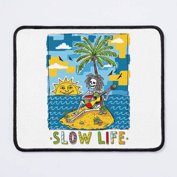 Item preview, Reggae Skeleton Plays Guitar for Slow Living on Island designed and sold by sXe-art.