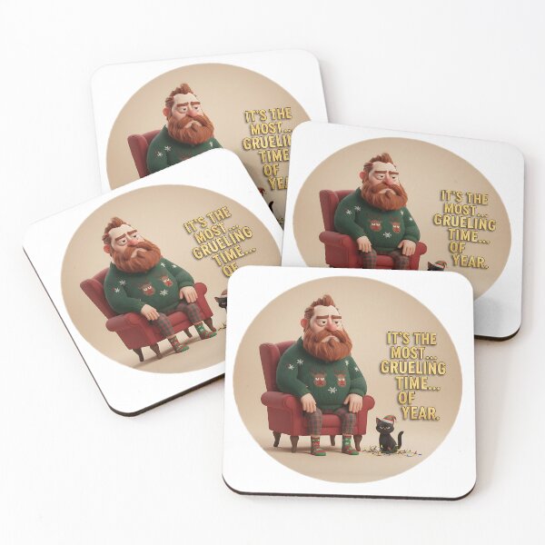 Item preview, Grueling Time of Year — Holiday Exhaustion Art designed and sold by Mora Atelier Designs.